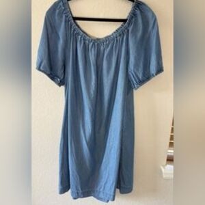 beachlunchlounge Denim Blue Mini Dress